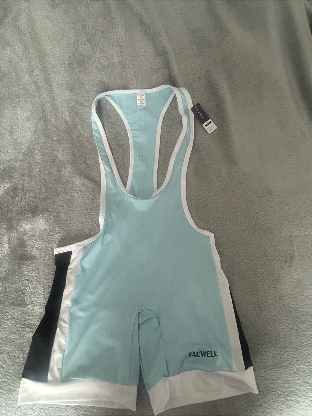 Light Blue Mens Singlet. Tauwell XXL fits like a Large